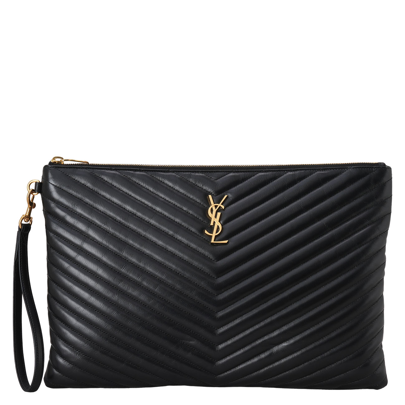 YVES SAINT LAURENT(USED)생로랑 440222 모노그램 쉐브론 클러치